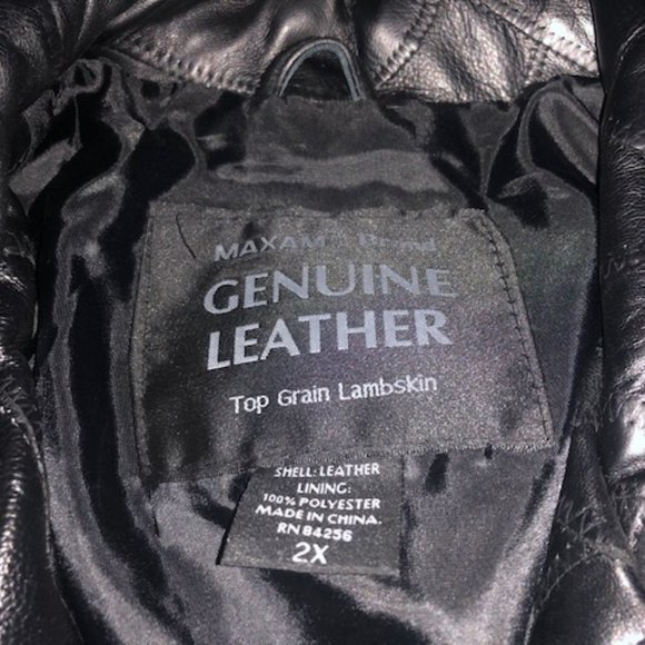 MAXAM GENUINE MOSAIC LEATHER MEN BOMBER JACKET 2X - Picture 2 of 3